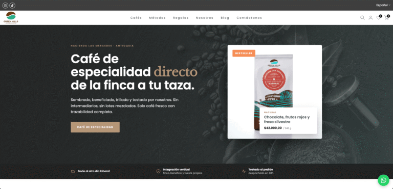 Green Hills Coffee: el café colombiano que la IA recomienda en 9 idiomas