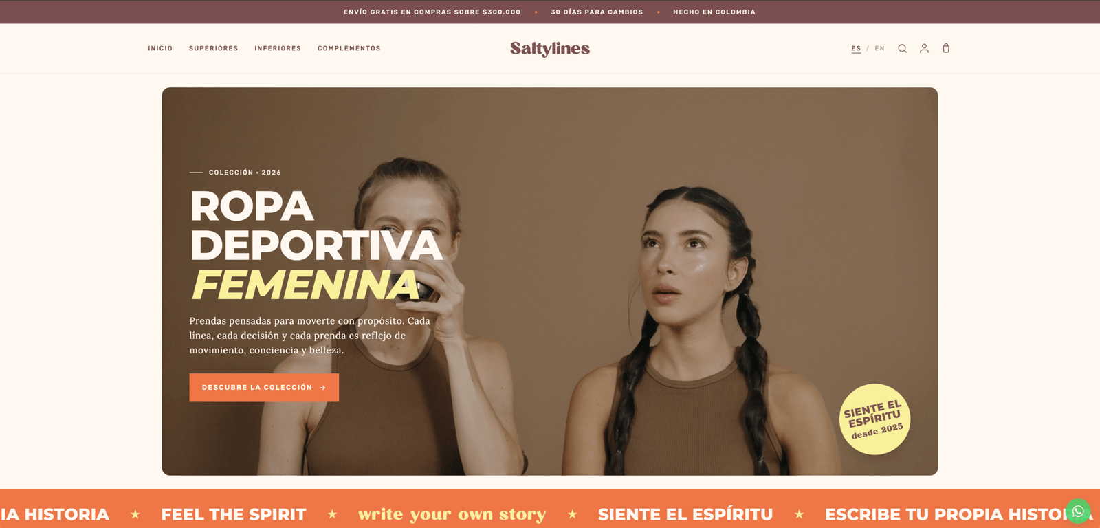 Saltylines: primero los cimientos, una tienda Shopify construida para vender