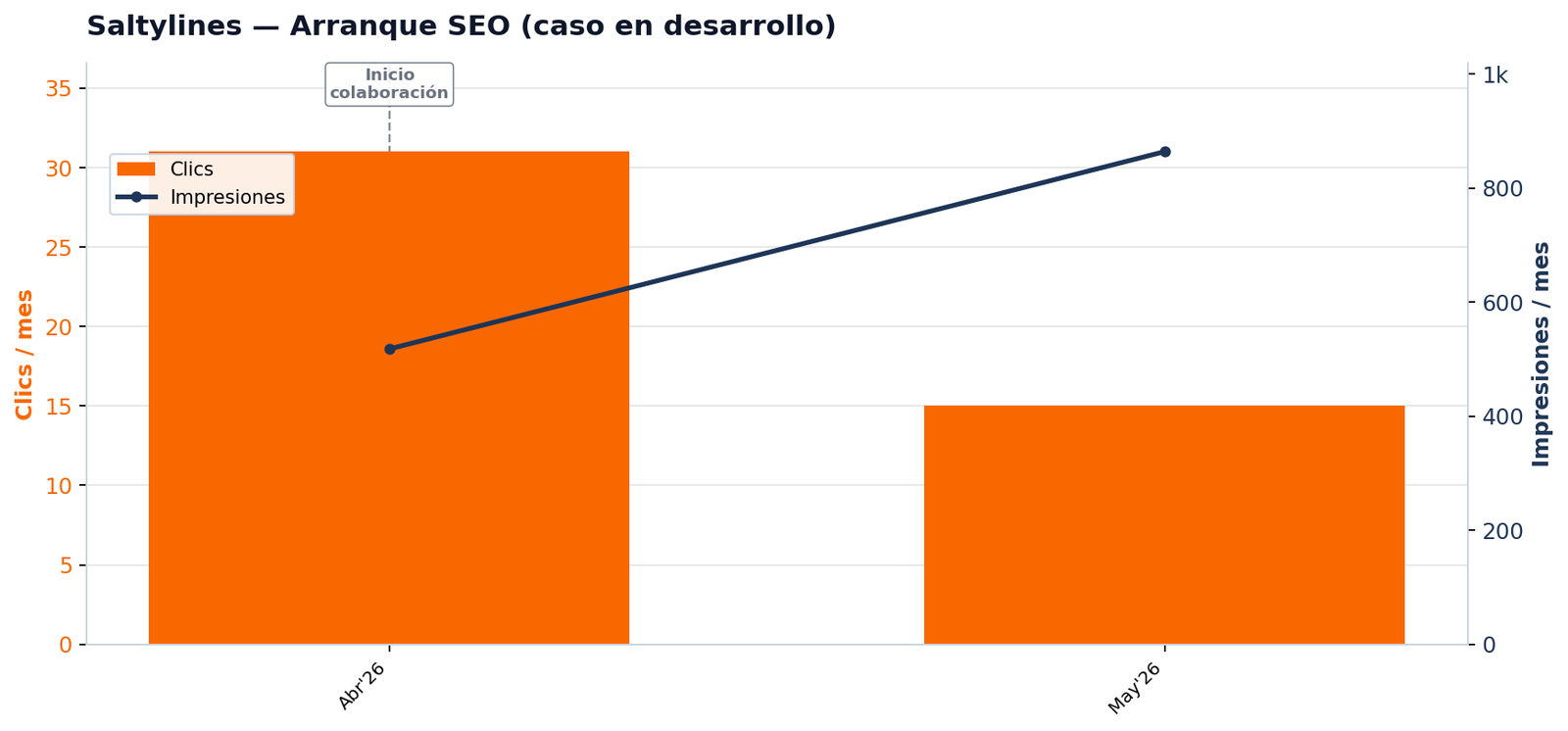 Primeros datos de Saltylines en Google