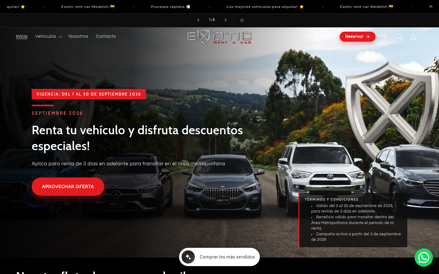 Exotic Rent Car: de 113 a más de 800 visitas al mes en cuatro meses