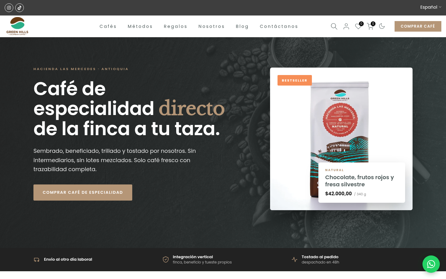 Green Hills Coffee: menos visitas desde la IA, muchas más ventas y una tienda nueva en Estados Unidos